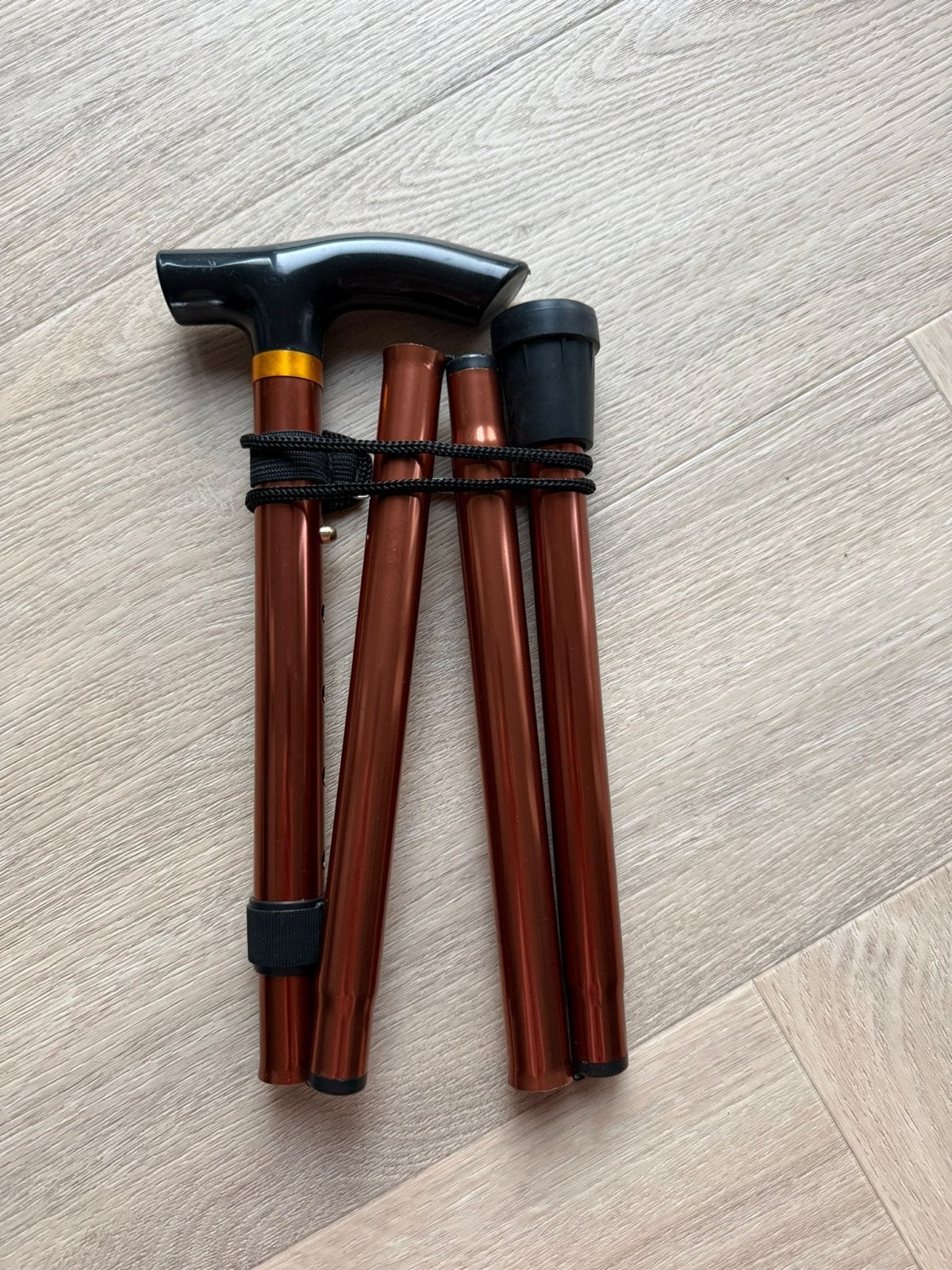Nieuwe Wandelstok. Inklapbaar. Ergonomisch. Brons kleur., Ophalen of Verzenden, Verstelbaar, Nieuw