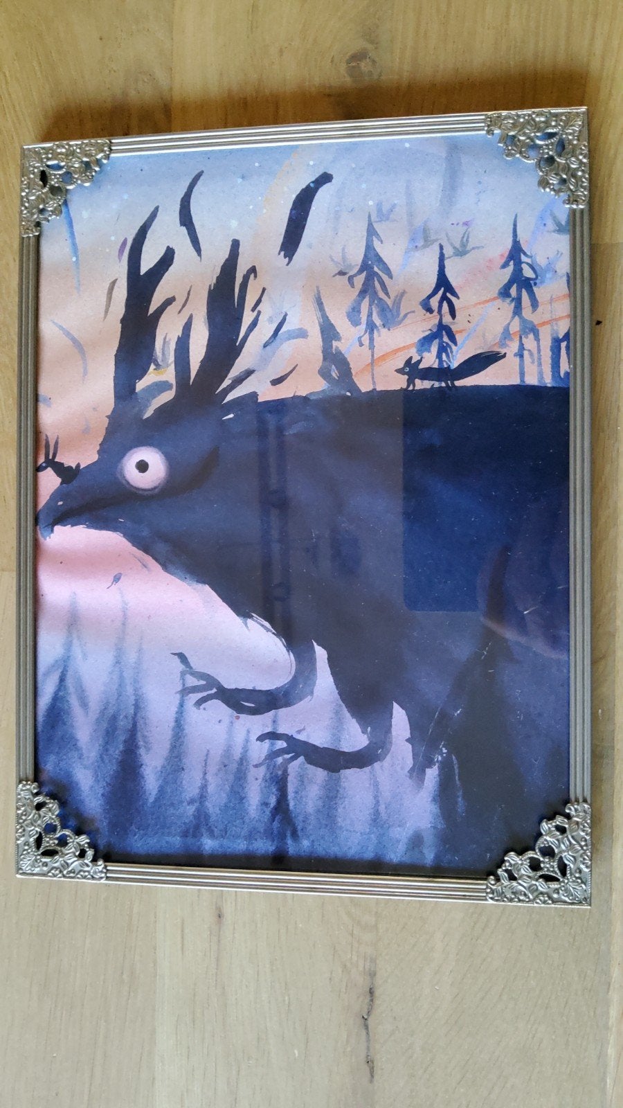 Groot antiek zilver kleur fotolijstje mooi opengewerkte hoek, Ophalen of Verzenden