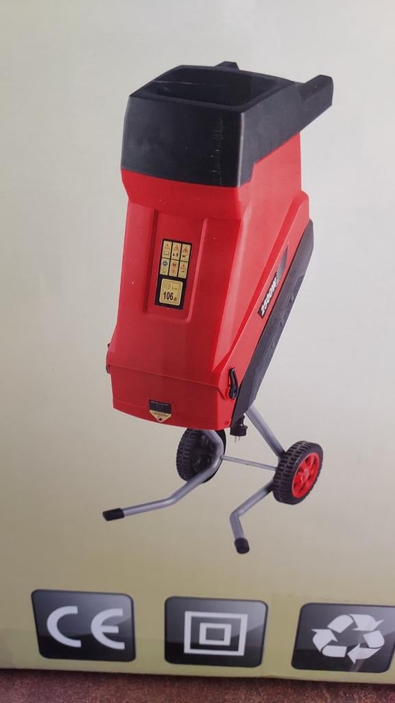 TOP GARDEN Elektrische Hakselaar 2500W, Tuin en Terras, Hakselaars, Nieuw, Elektrisch, Met opvangzak, Ophalen
