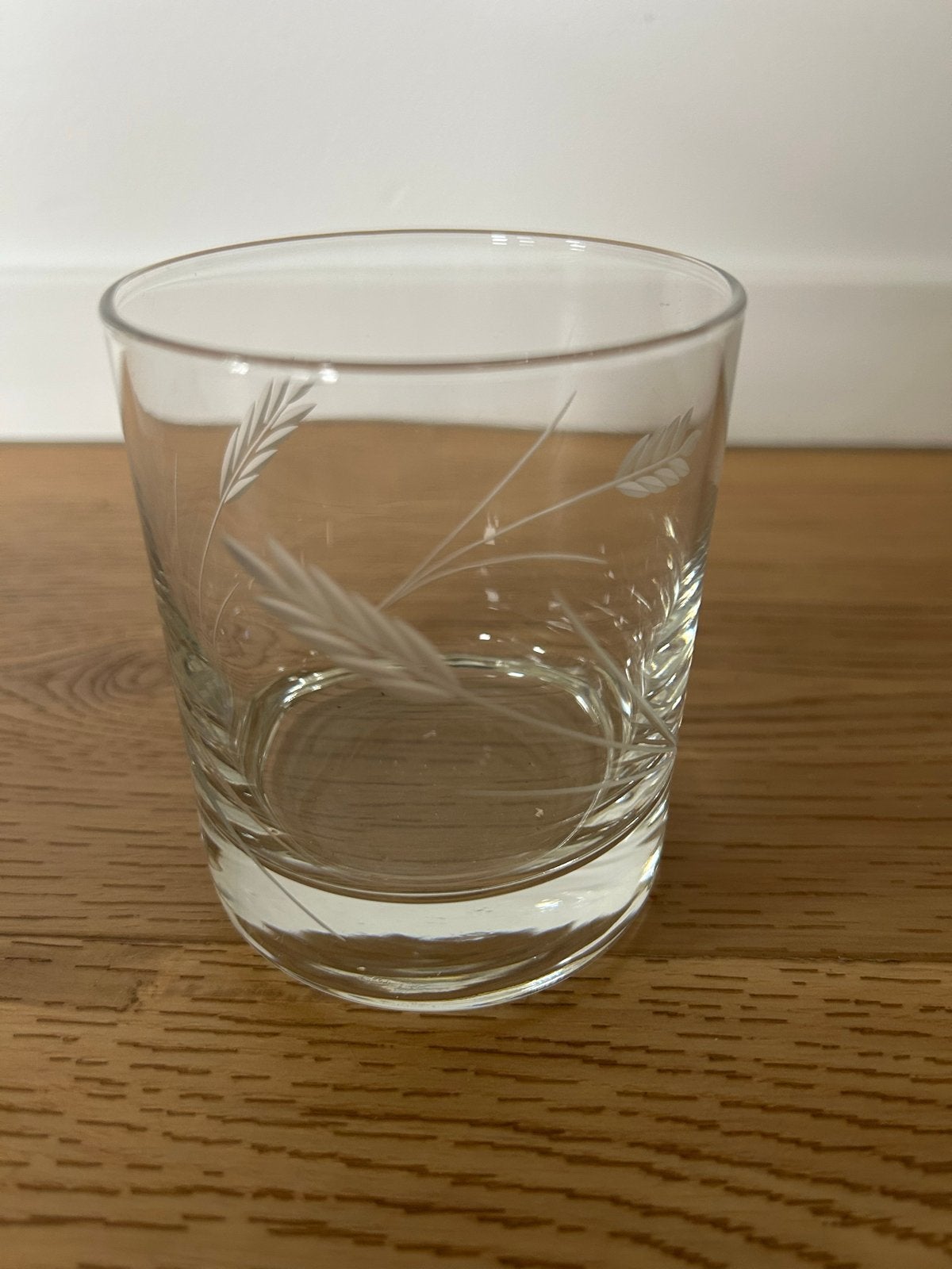 Whiskyglas met graanmotief - Vintage, Ophalen of Verzenden