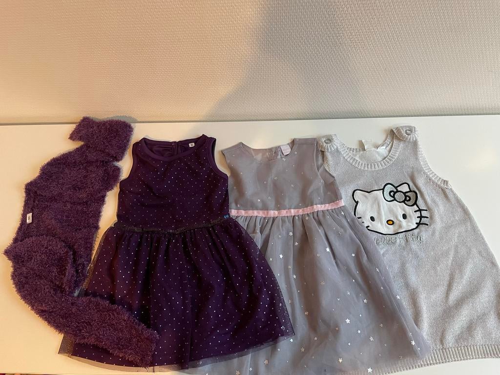 Feestjurken- en rokje meisje maat 86-92- Set van 3, Kinderen en Baby's, Babykleding | Maat 80, Ophalen of Verzenden, Gebruikt