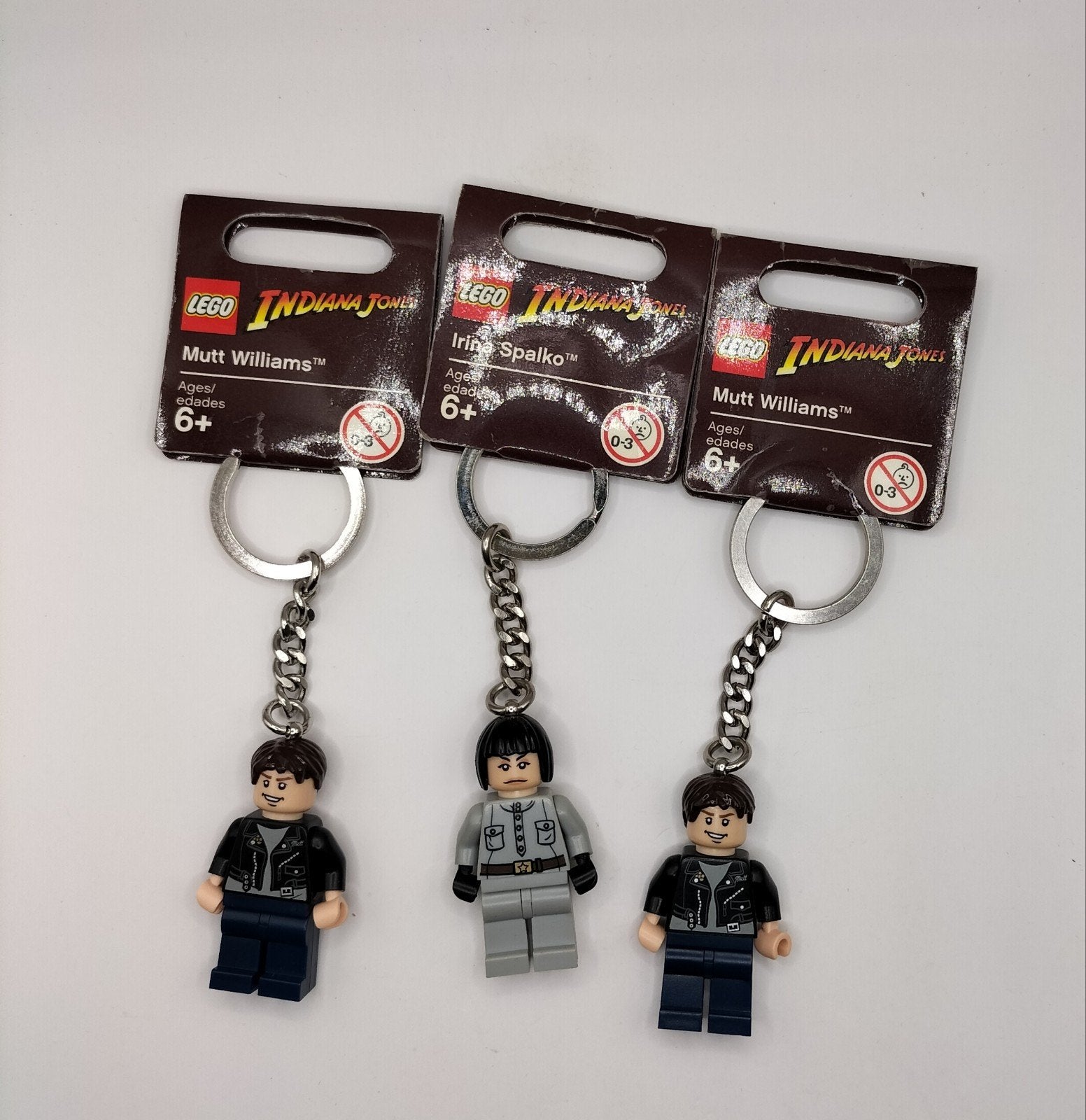 LEGO Indiana Jones Sleutelhangers Mutt Williams Irina Spa, Kinderen en Baby's, Speelgoed | Duplo en Lego, Ophalen of Verzenden