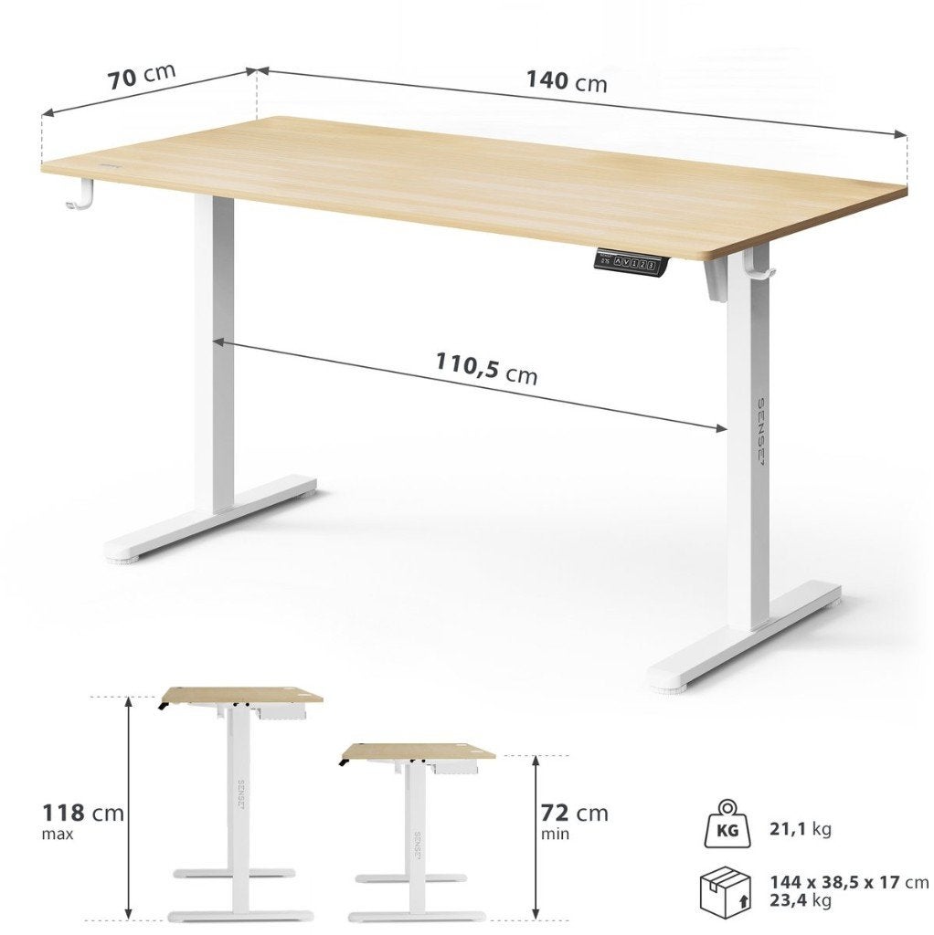 Electric standing desk / Elektrisch zit-sta bureau, Ophalen, Elektrisch, Zo goed als nieuw