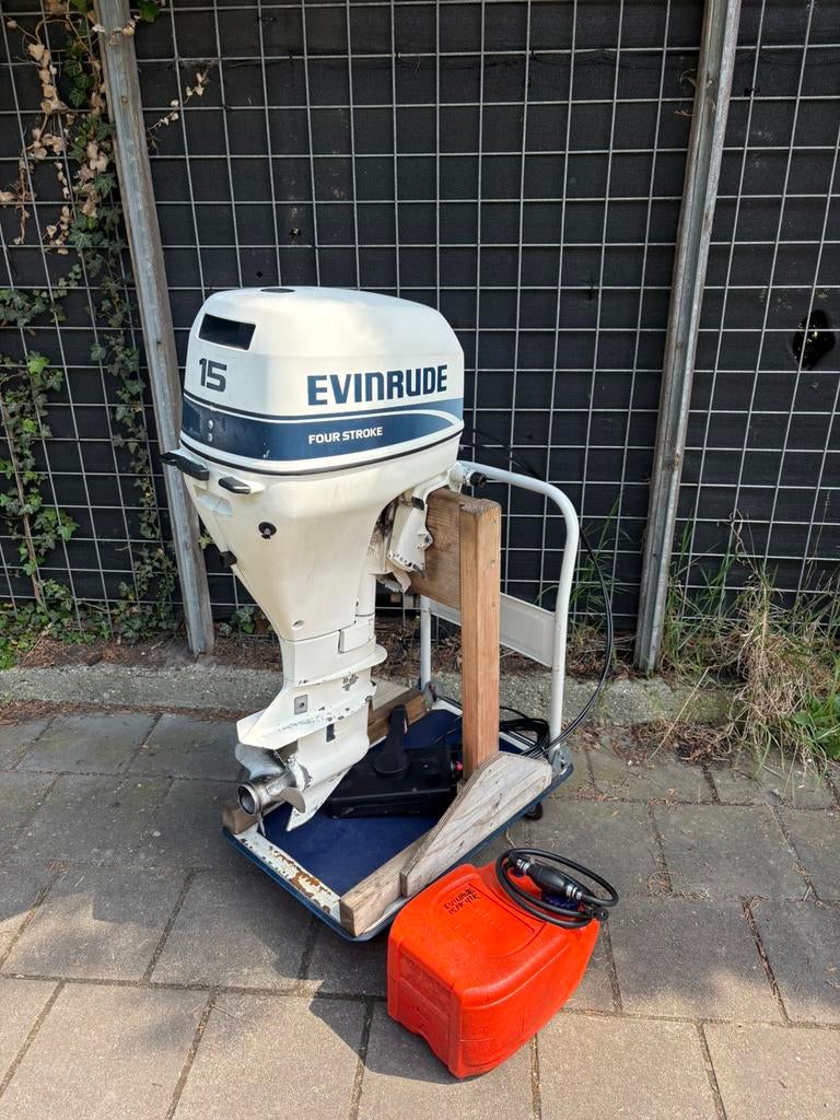 Evinrude 15 pk 4 takt korstaart buitenboordmotor boot motor., Ophalen, 10 tot 30 pk, Gebruikt, Viertaktmotor