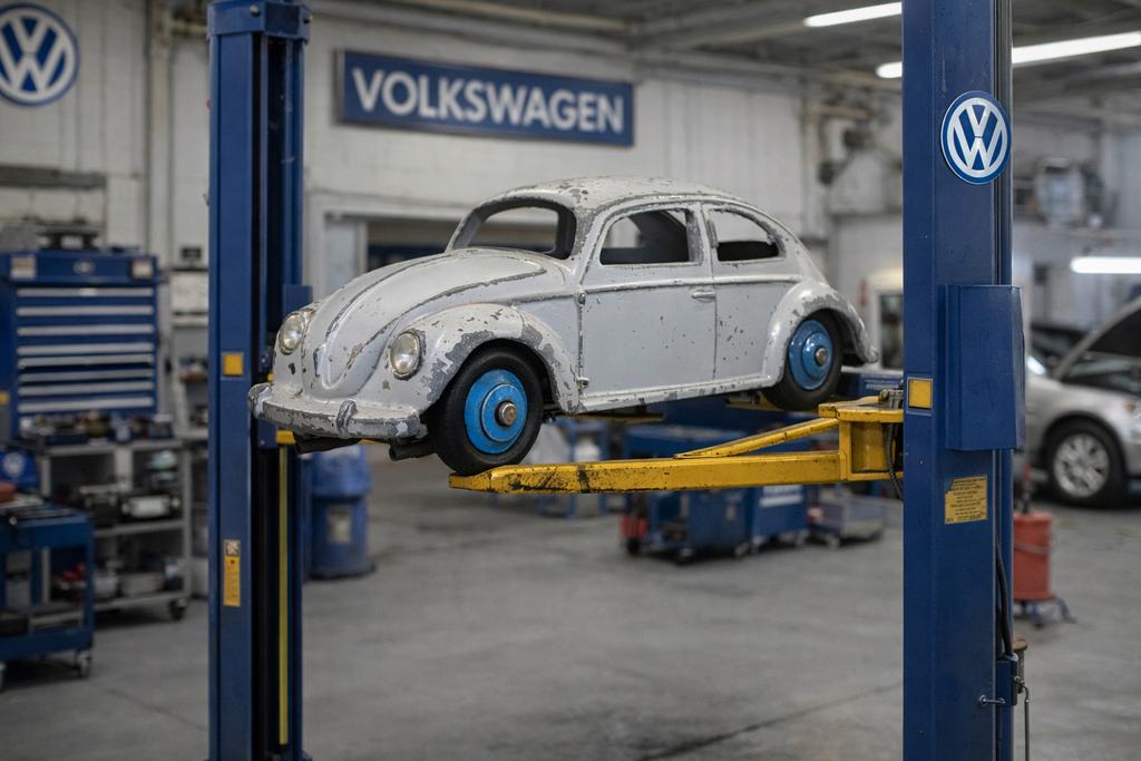 Volkswagen Kever, Hobby en Vrije tijd, Modelauto's | 1:43, Ophalen of Verzenden, Gebruikt, Auto, Dinky Toys
