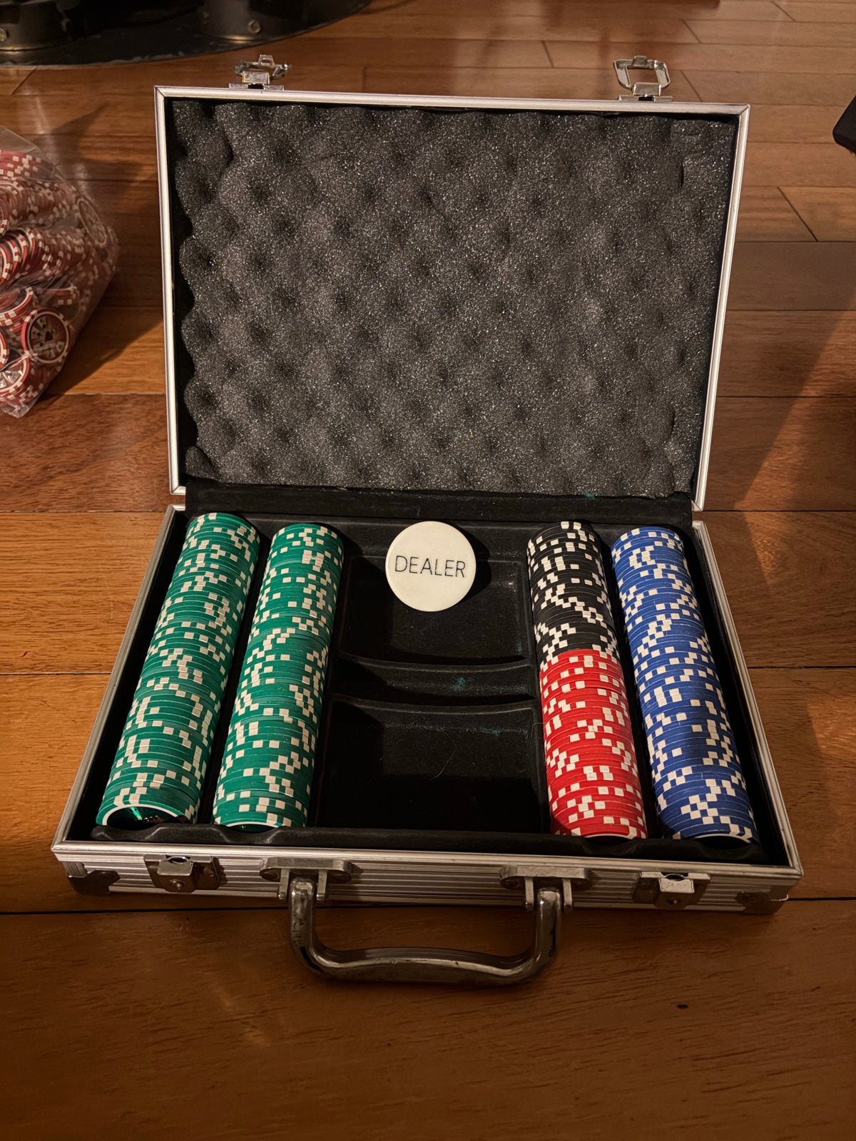 Pokerset Las Vegas Nevada - 320 chips 14 gram, Vijf spelers of meer, Ophalen, Gebruikt