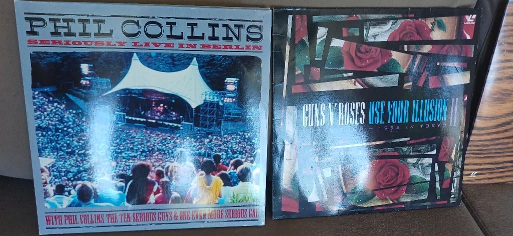 Laserdisk Phil Collins, Guns n' rose, Genesis, Pet Shop boys, Alle leeftijden, Ophalen, Gebruikt, Muziek en Concerten