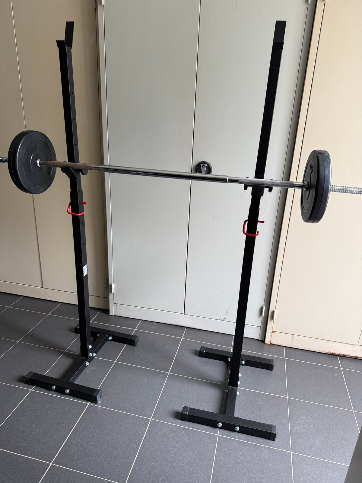 Halter rek / barbell rack, Ophalen, Zo goed als nieuw, Overige typen