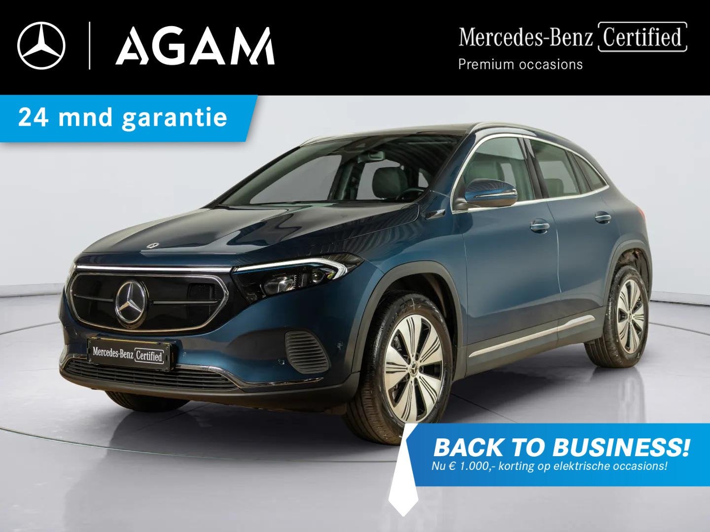 Mercedes-Benz EQA 250 Business Solution Luxury 67 kWh | Pano, Gebruikt, 190 pk, Blauw, 424 km
