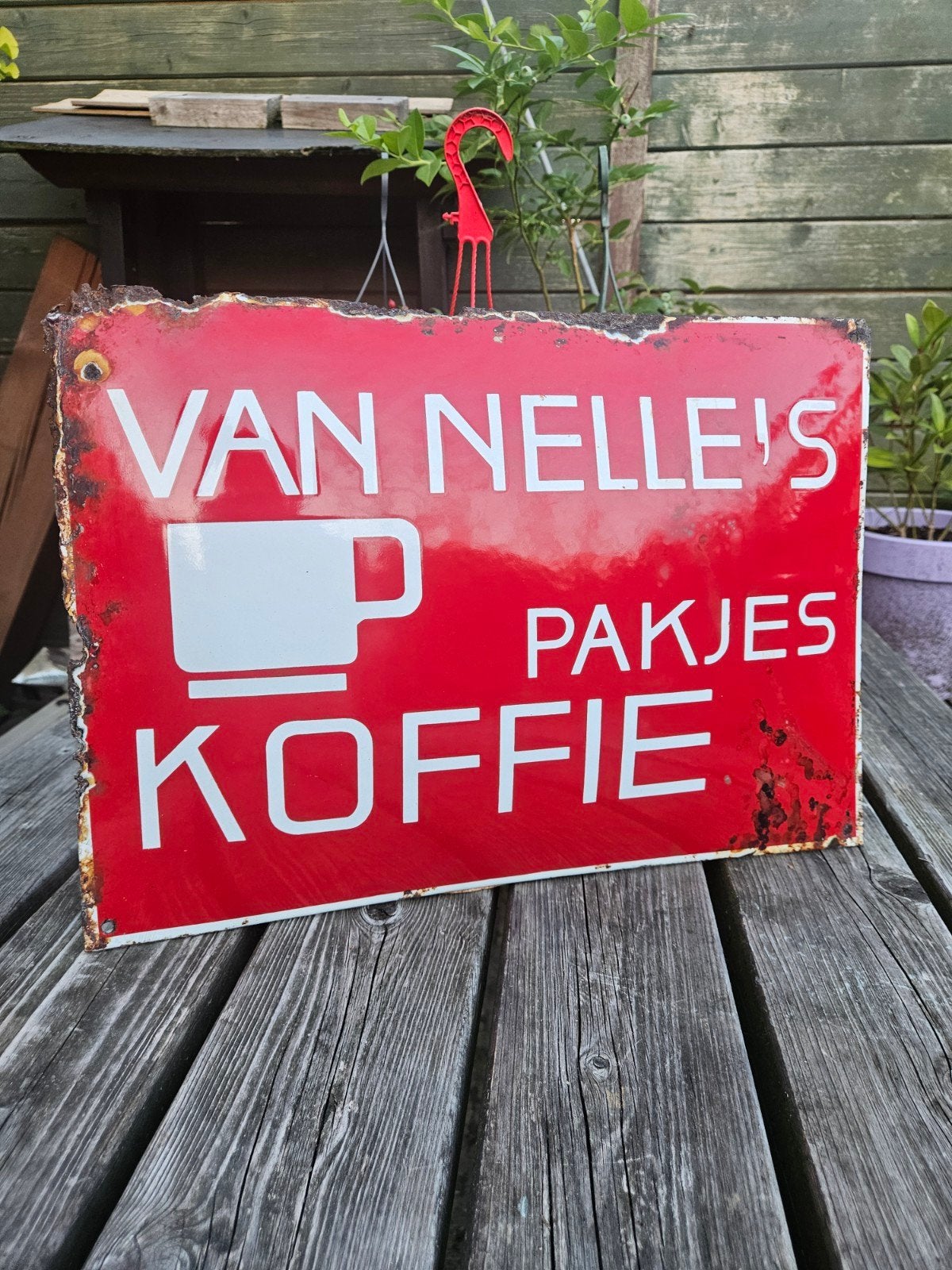 Vintage Van Nelle's Pakjes Koffie Emaille Bord, Ophalen of Verzenden
