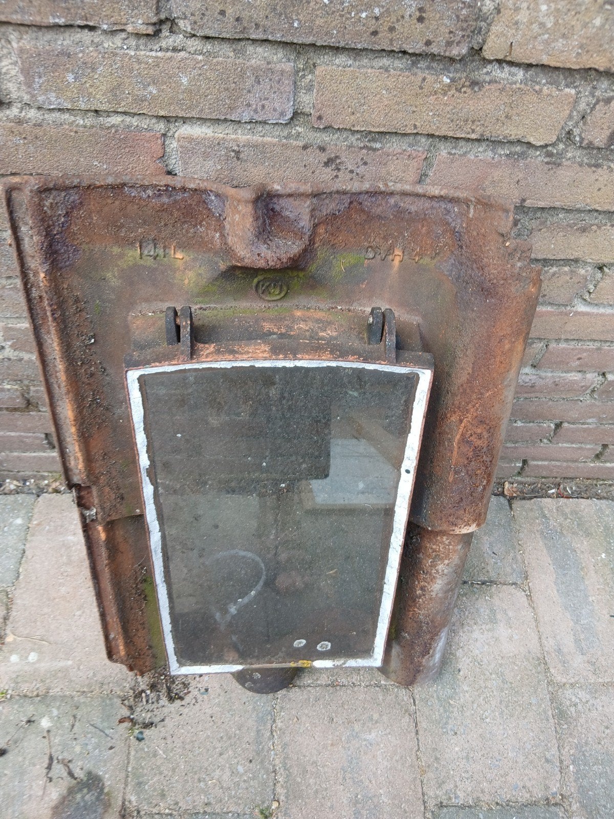 oude gietijzeren dakraam, Doe-het-zelf en Verbouw, Ophalen, Gebruikt, Minder dan 80 cm, Minder dan 80 cm