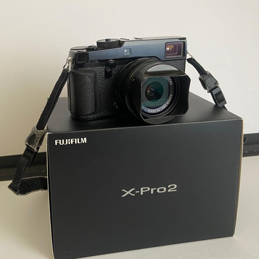 Fuji X-Pro 2 met 18mm lens en Fuji flitser, Gebruikt, Compact, Ophalen of Verzenden, Fuji