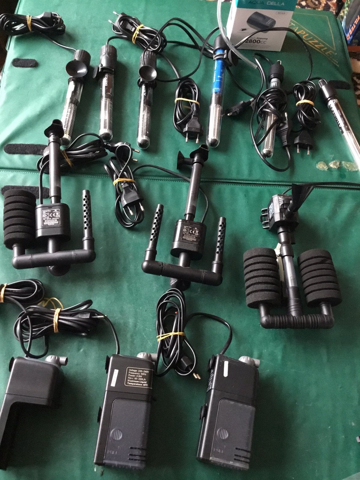 Sponsfilters met stekker ,Heaters, Aqua flow100, luchtpomp, Tuin en Terras, Ophalen, Zo goed als nieuw, Vijverpomp