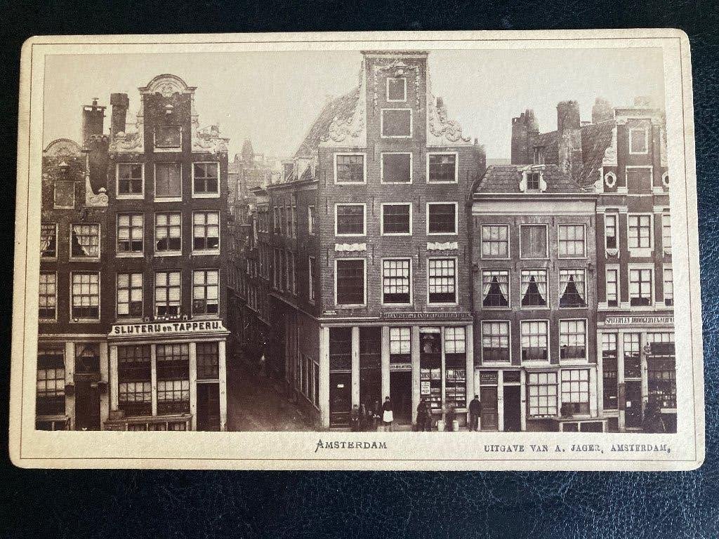Amsterdam, Oudezijds Achterburgwal ca. 1880, Verzenden, Foto, Zo goed als nieuw, Gebouw