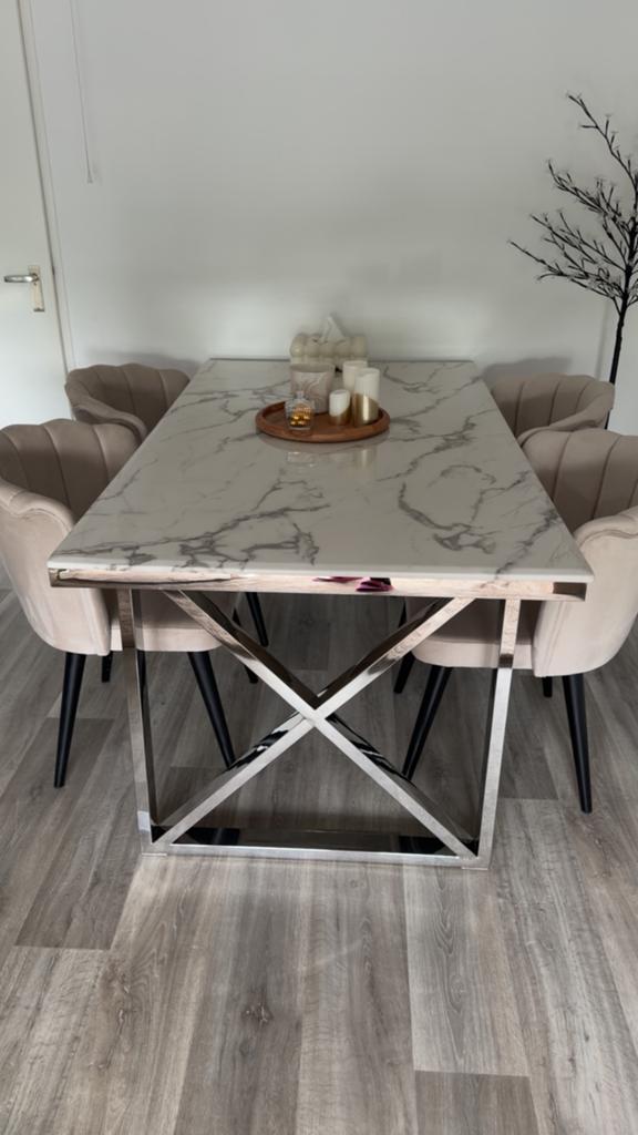 Eettafel & salon tafel, Ophalen, Zo goed als nieuw, Rechthoekig, 50 tot 100 cm