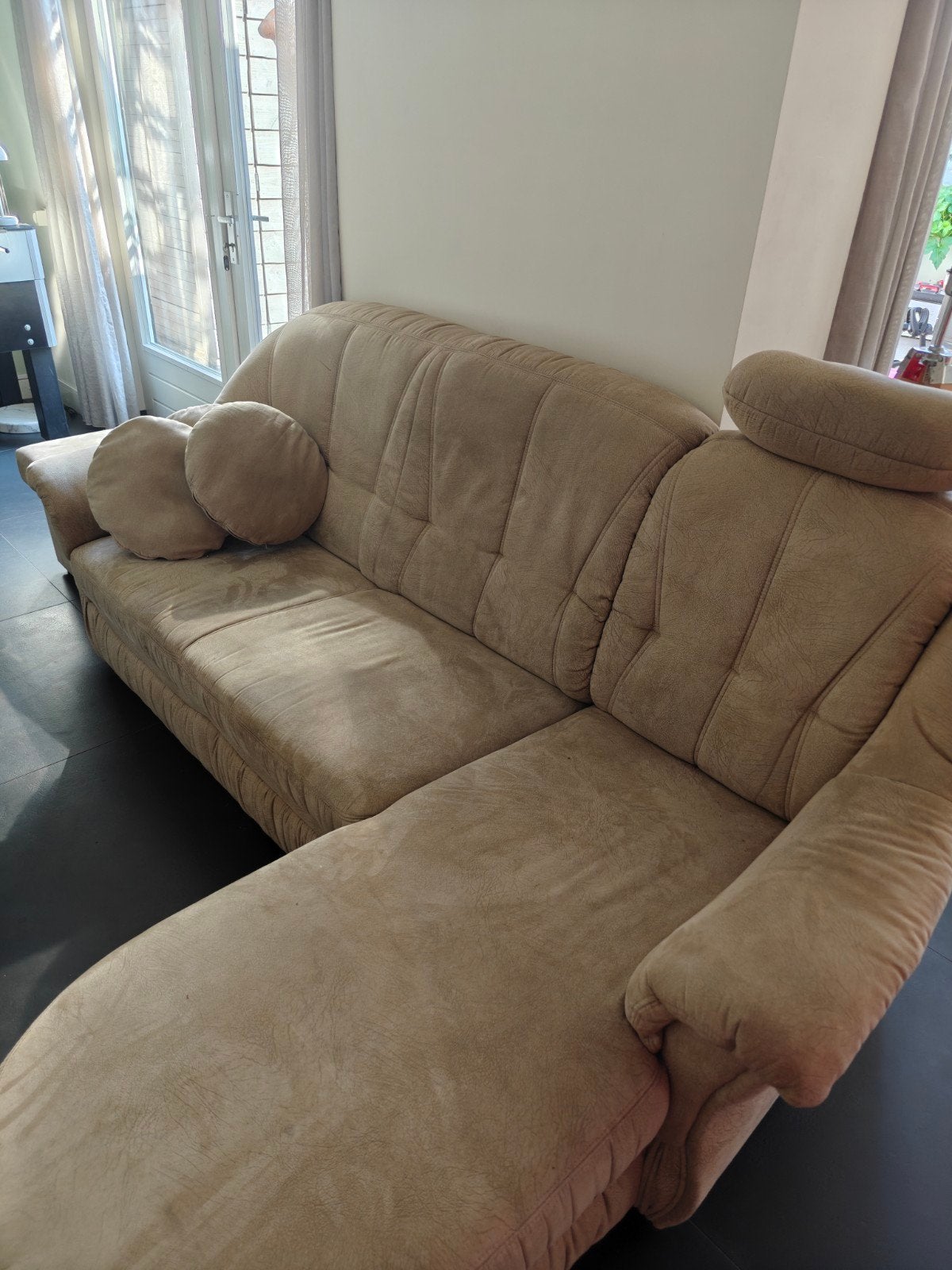 Loungebank met Hokker Relax functie, Ophalen, Zo goed als nieuw, Stof, Loungebank