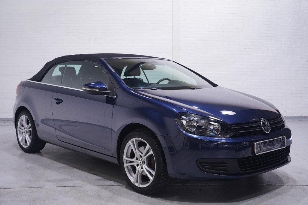 Volkswagen Golf Cabriolet 1.4 TSI comfort navigatie climate-, Euro 5, Stof, Gebruikt, Zwart