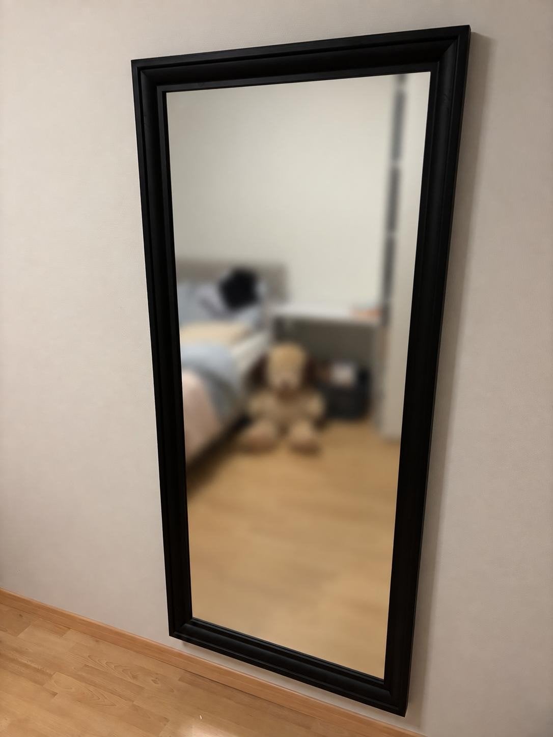 IKEA TOFTBYN spiegel 75x165 cm, zwart, Huis en Inrichting, Ophalen, Zo goed als nieuw, 75 tot 100 cm, 150 tot 200 cm