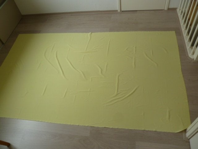 Grote, gele lap zomerstof: L.  255 x Br.  150 cm., 120 cm of meer, Geel, Ophalen of Verzenden, Katoen