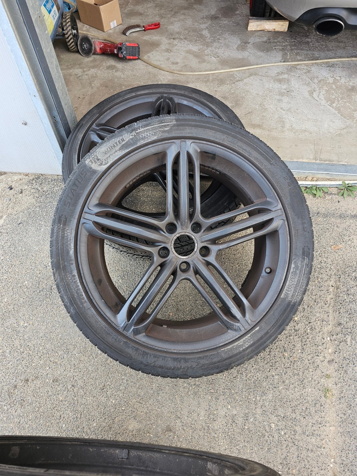 Audi 19 inch velgen met Quarrto banden (gebruikt), Ophalen of Verzenden, Gebruikt, 19 inch, Banden en Velgen
