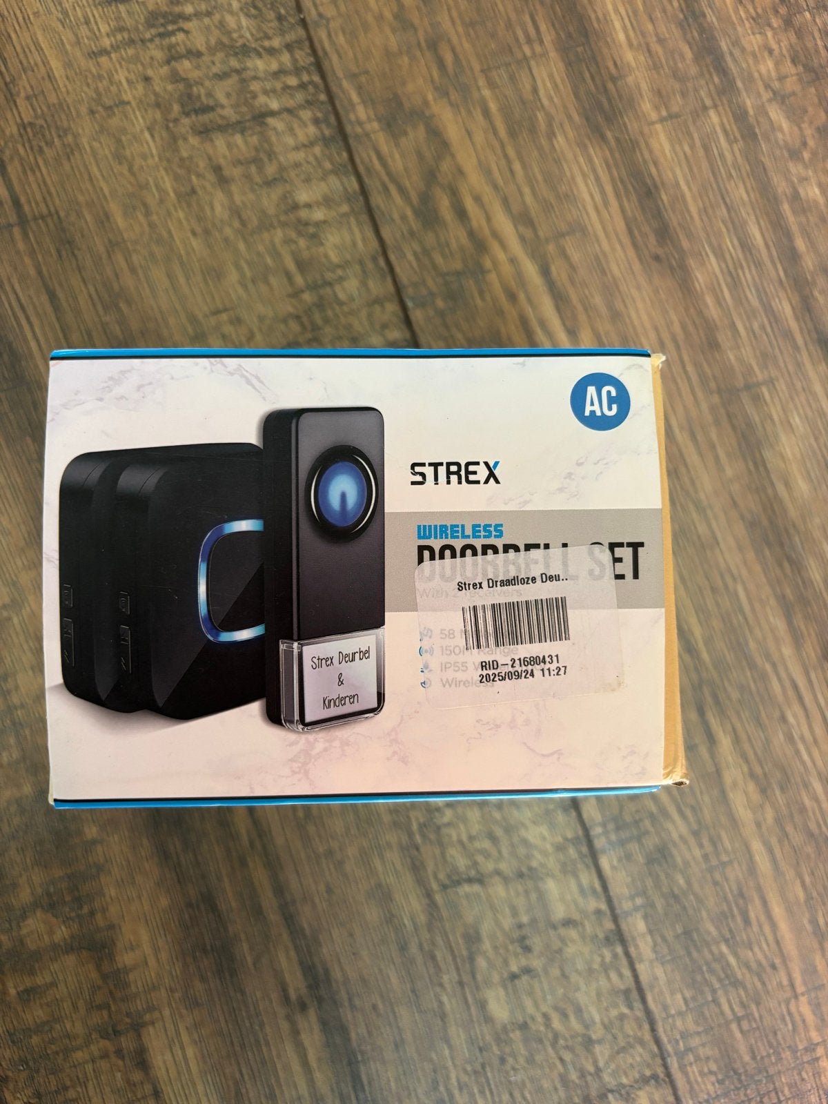 STREX Draadloze Deurbel Set met 2 Ontvangers, Ophalen of Verzenden, Nieuw, Draadloos