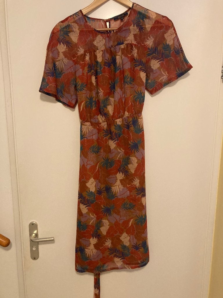 Jurk dames, Ophalen, Zo goed als nieuw, Zwart, Onder de knie