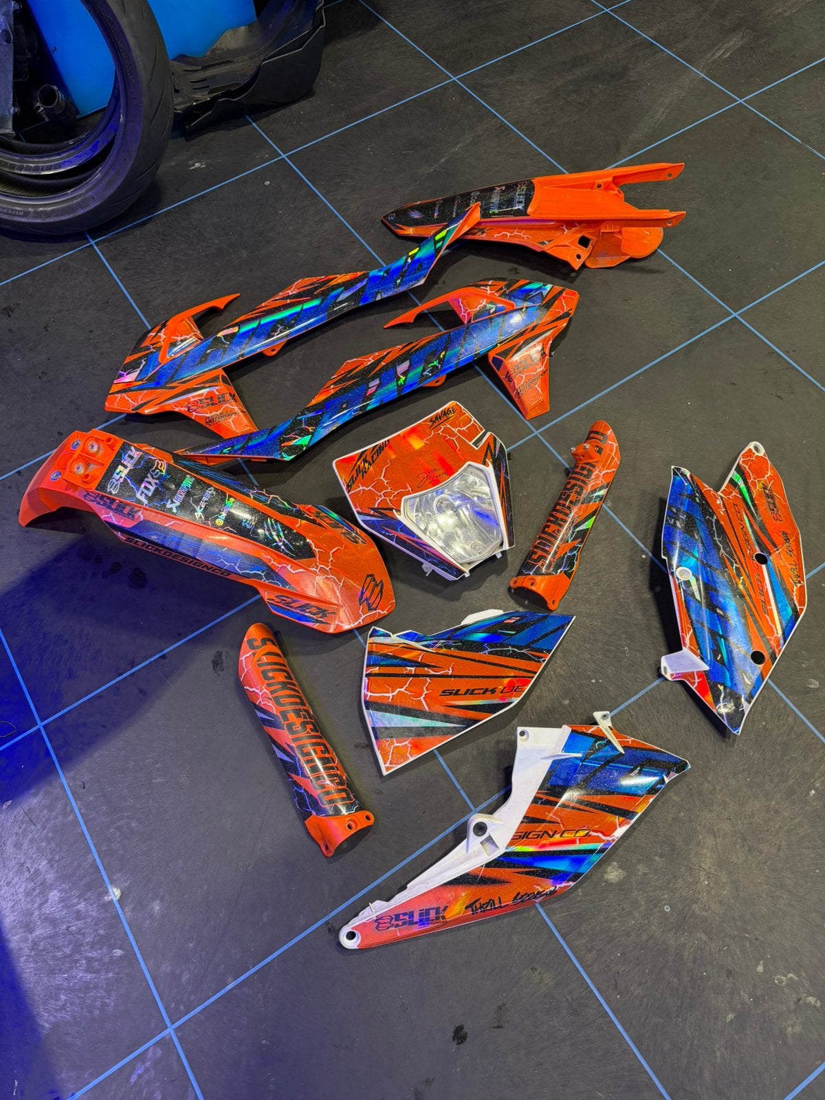 Ktm 125 250 450 500 exc 2017-2019 plastic set, Ophalen, Gebruikt, Ktm, Ktm