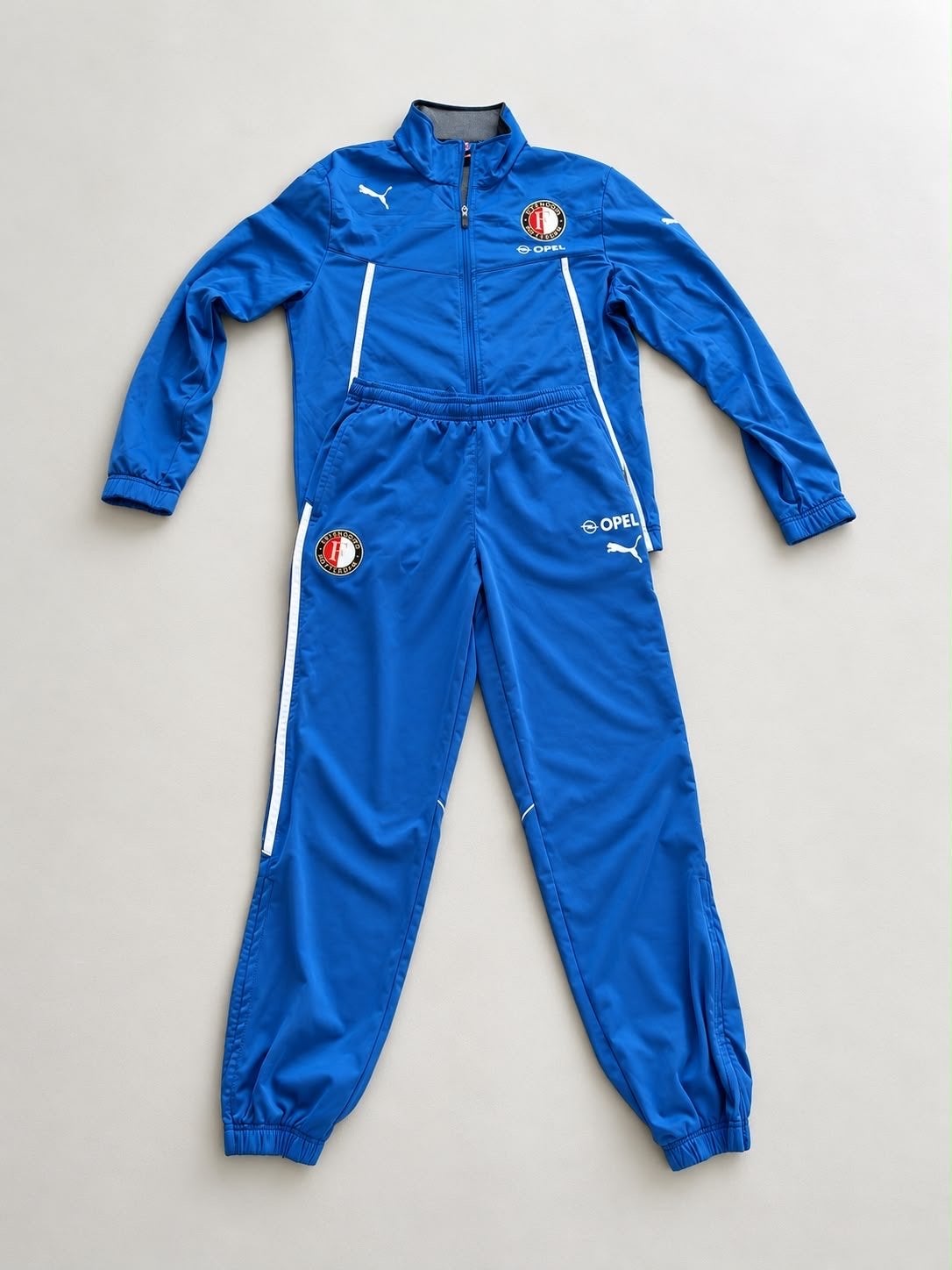 Feyenoord Puma Trainingspak Maat L - Blauw, Maat 42/44 (L), Verzenden, Blauw, Fitness of Aerobics