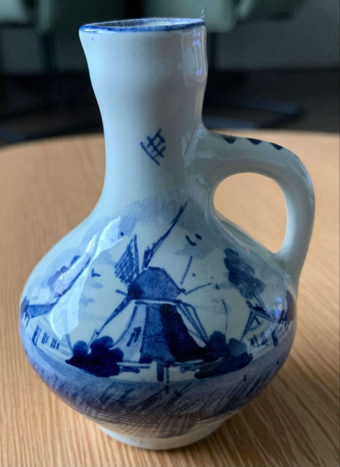 Delfts Blauw Regina Handgeschilderd Miniatuur Kannetje, Antiek en Kunst, Ophalen of Verzenden