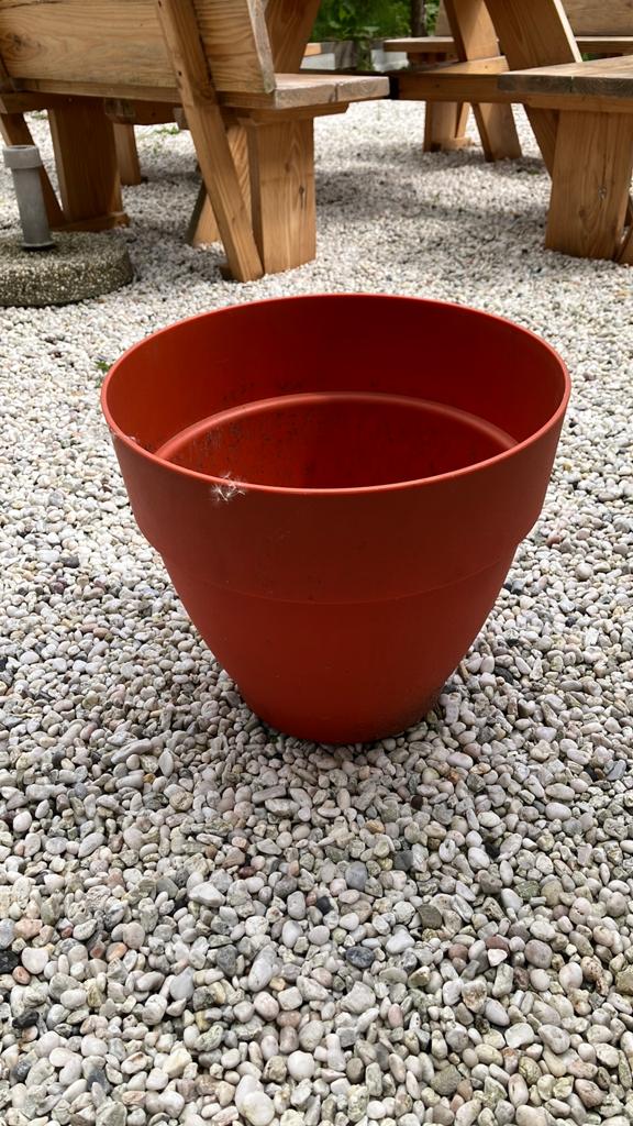 Grote plastic pot diameter 39 hoogte 35, Ophalen, Kunststof, Rond, Zo goed als nieuw