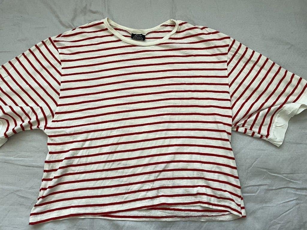 Mooie top rood wit gestreept ZARA maat S, Maat 38/40 (M), Meerkleurig, Zara, Ophalen of Verzenden