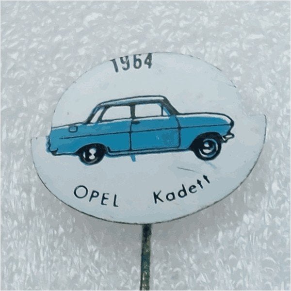 SP0760 Speldje 1964 Opel Kadett blauw, Verzamelen, Ophalen of Verzenden, Gebruikt, Overige onderwerpen