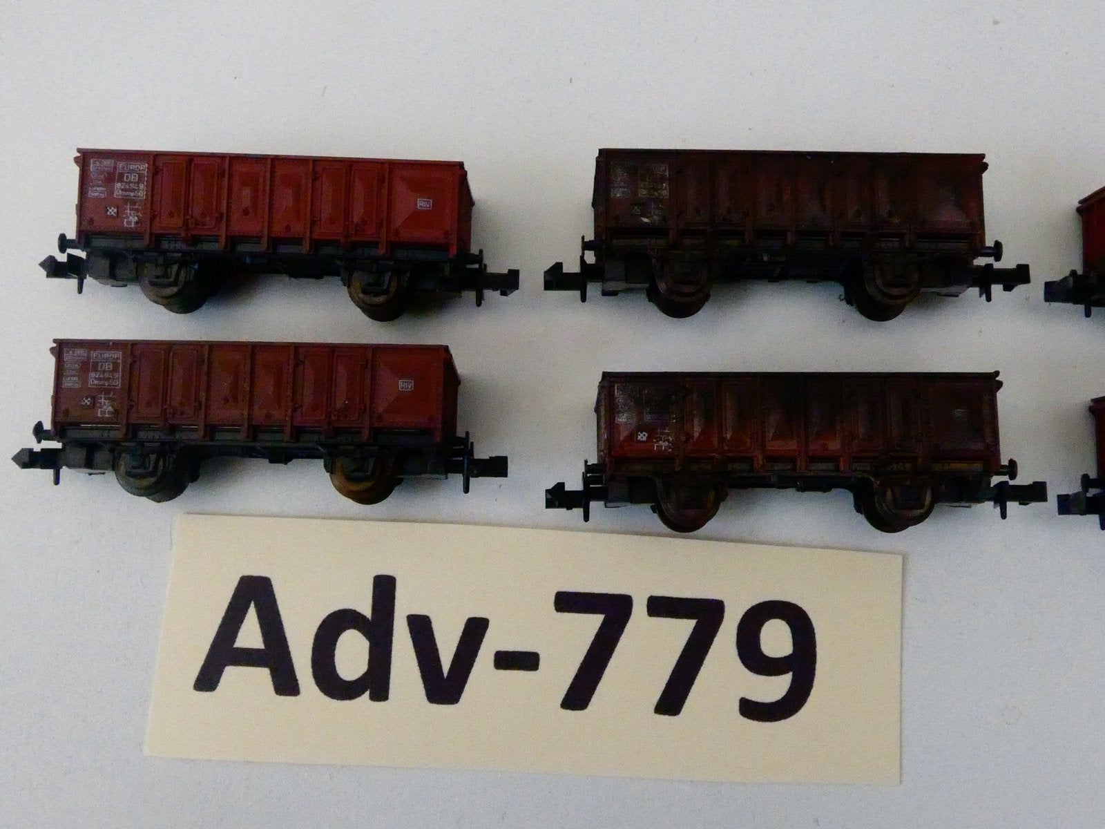 Adv-779 N Spoor Hogebakwagons Beladen met kolen Roco, Gelijkstroom, Wagon, Ophalen of Verzenden, Zo goed als nieuw