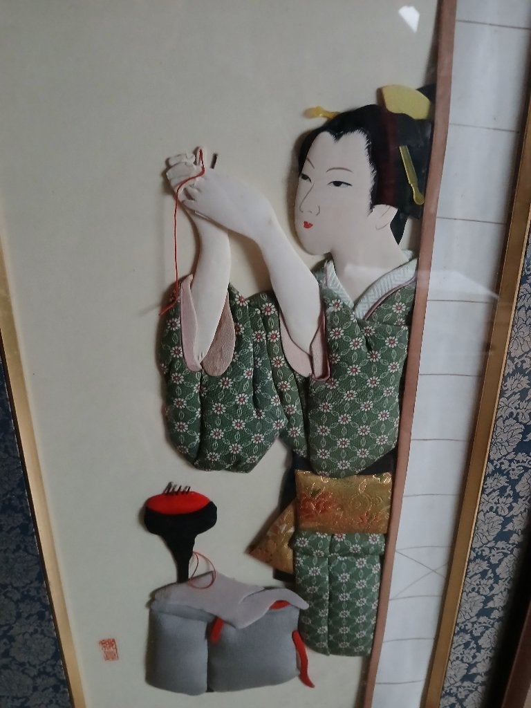 Japan traditional kimono Decoratie schilderij, Ophalen of Verzenden