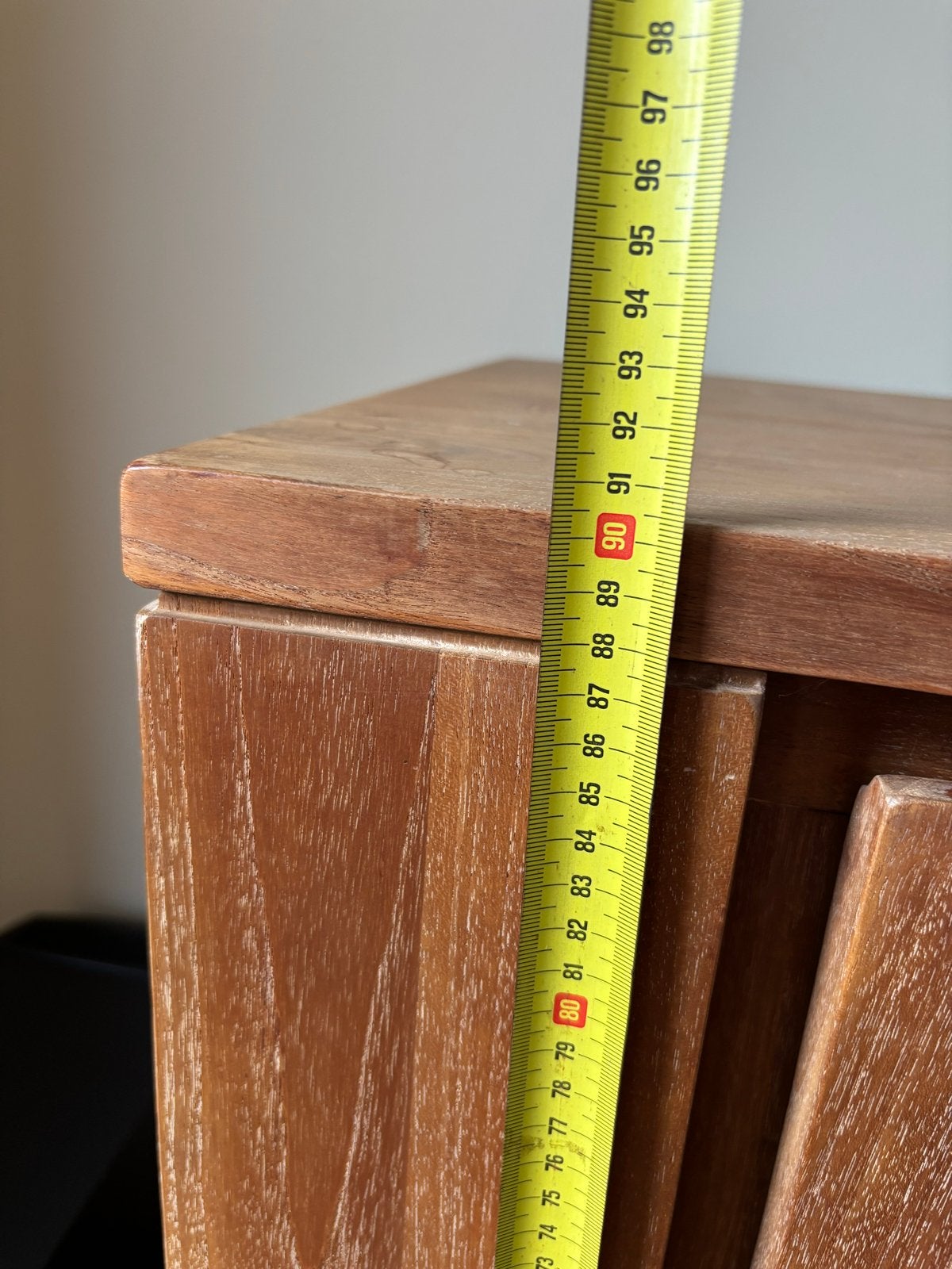 Teakhouten kast - 242 cm breed, Ophalen, Gebruikt, Teakhout, 200 cm of meer