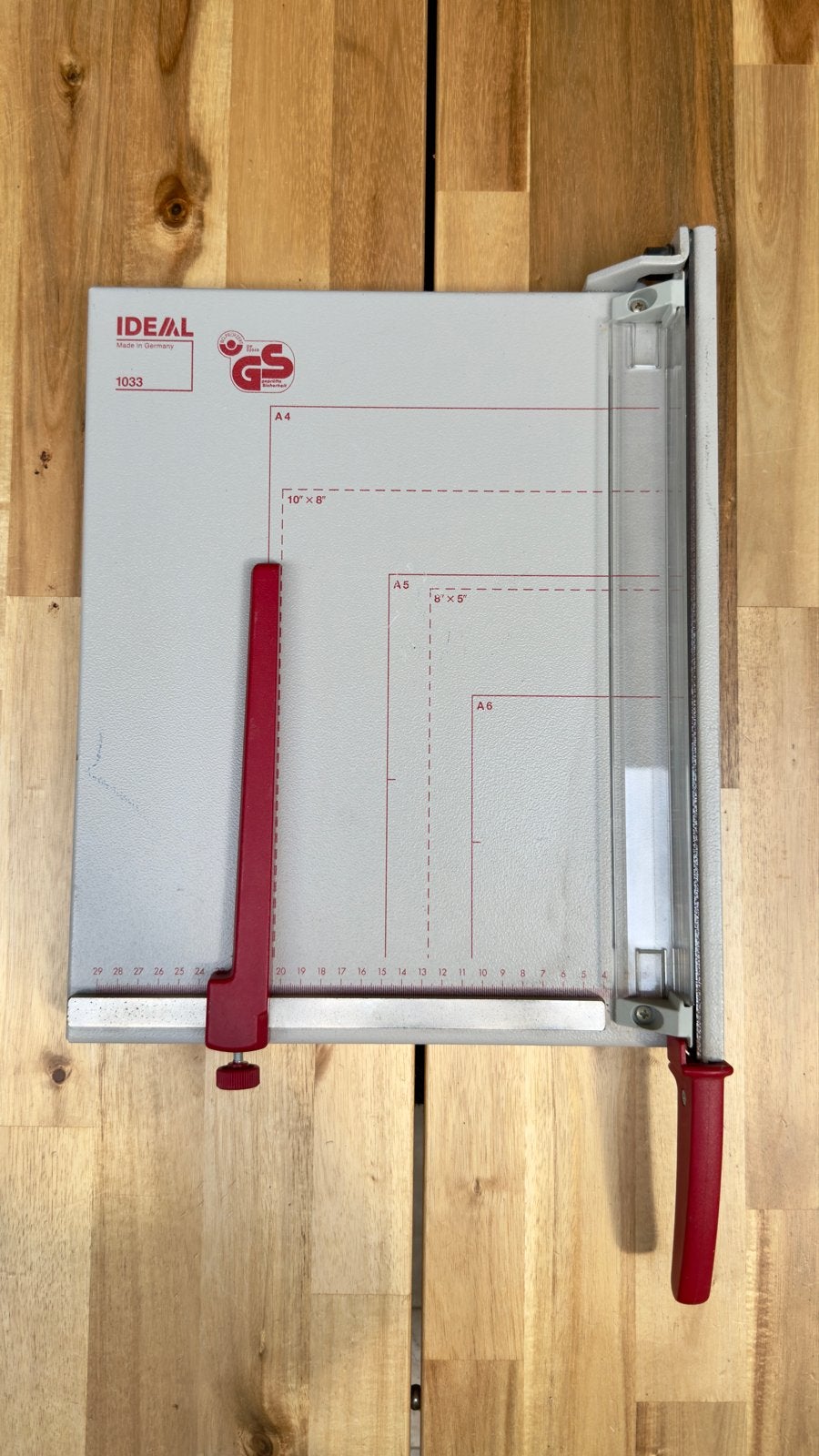 IDEAL 1033 Papiersnijder A4 Formaat - Made in Germany, Ophalen, Gebruikt, Overige typen