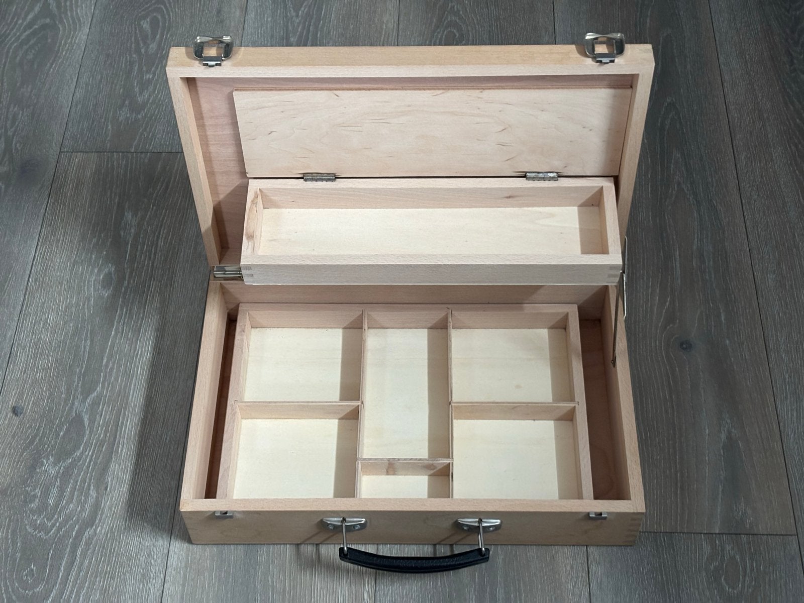 Mooie, praktische houten Talens schilderskoffer met vakken, Ophalen, Gebruikt, Overige typen