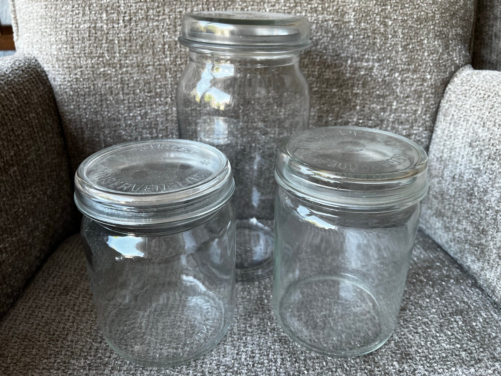 Vintage Weckpotten/Inmaak potten/set van 3………, Ophalen of Verzenden