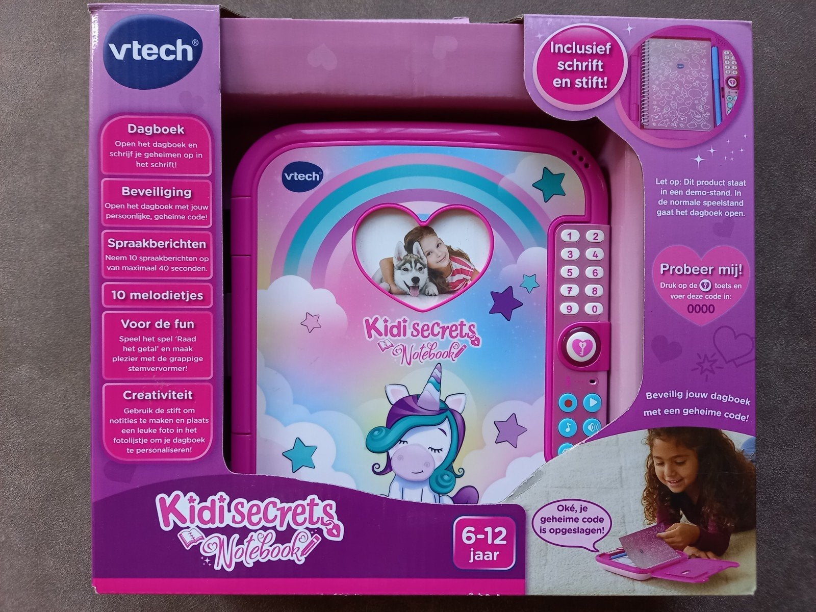Vtech Kidisecrets notebook  / dagboek,  incl doos, Ophalen of Verzenden, Gebruikt
