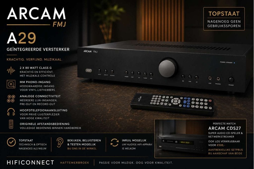 Arcam FMJ A29 – Geïntegreerde versterker klasse G | Top !!, Audio, Tv en Foto, Versterkers en Receivers, Niet ingevuld, Zo goed als nieuw