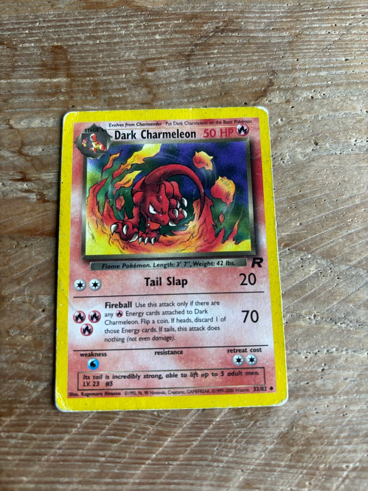 Pokémon Dark Charmeleon 32/82 Team Rocket Kaart, Ophalen of Verzenden, Gebruikt, Losse kaart