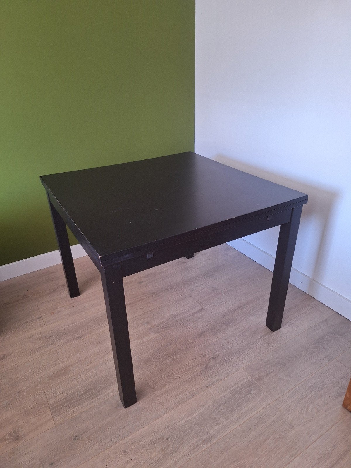 Ikea Bjursta uitschuifbare tafel - 90/170x90 cm - zwart, Ophalen, Gebruikt, Rechthoekig, 50 tot 100 cm