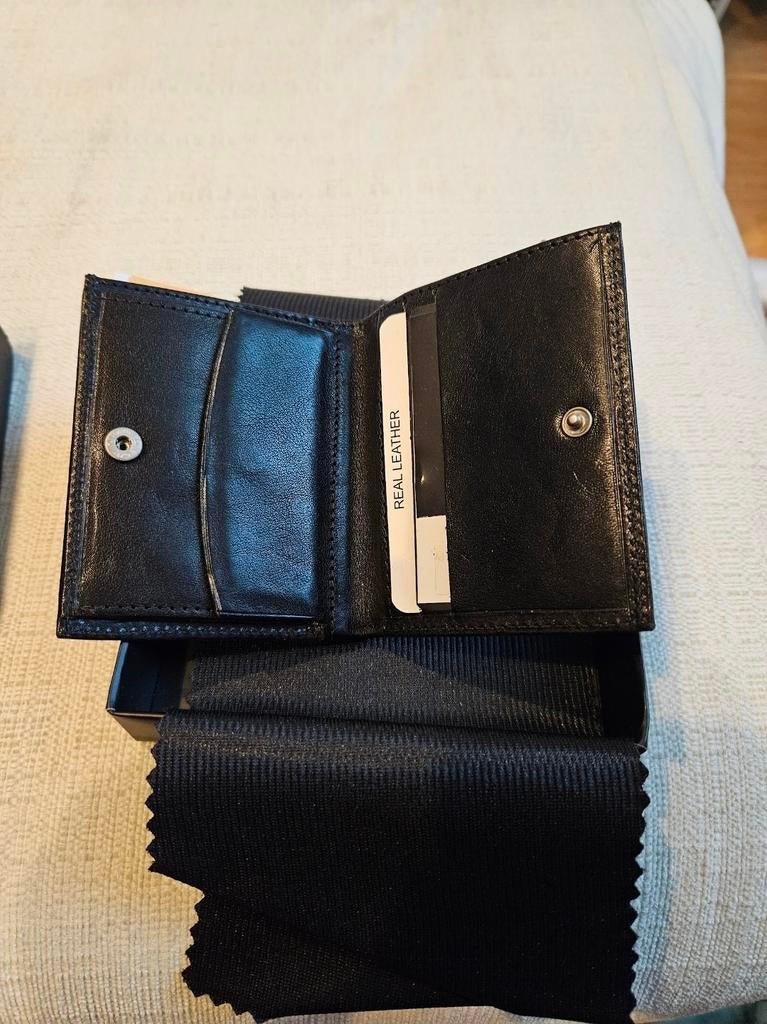 Portemonnee van dR Amsterdam, zwart leer. NIEUW, Sieraden, Tassen en Uiterlijk, Portemonnees, Ophalen of Verzenden, Nieuw, Zwart