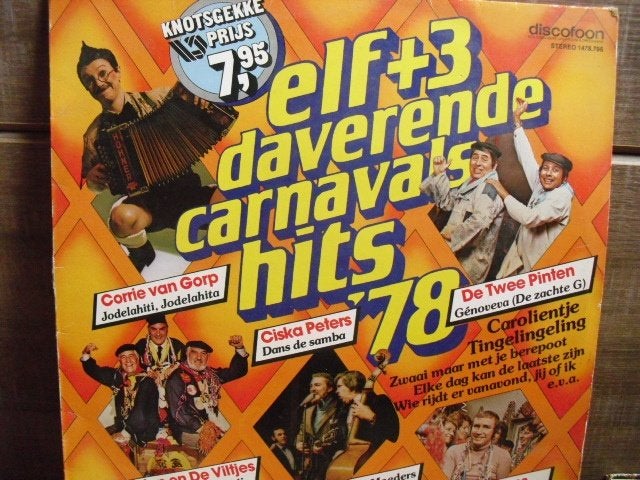- Elf+3 Daverende Carnavals Hits (1978) - LP, LP, Complilatie, Gebruikt, Ophalen of Verzenden
