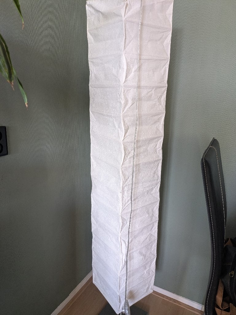Witte papieren vloerlamp - Modern en sfeervol, Ophalen, Gebruikt, Modern, Sfeervol, Textiel