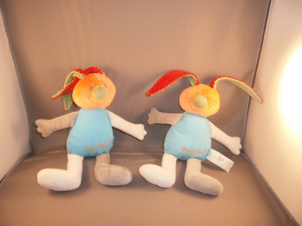 Konijn 23 cm ook platte versie van bambino gekleurd van, Overige merken, Konijn, Ophalen of Verzenden, Zo goed als nieuw