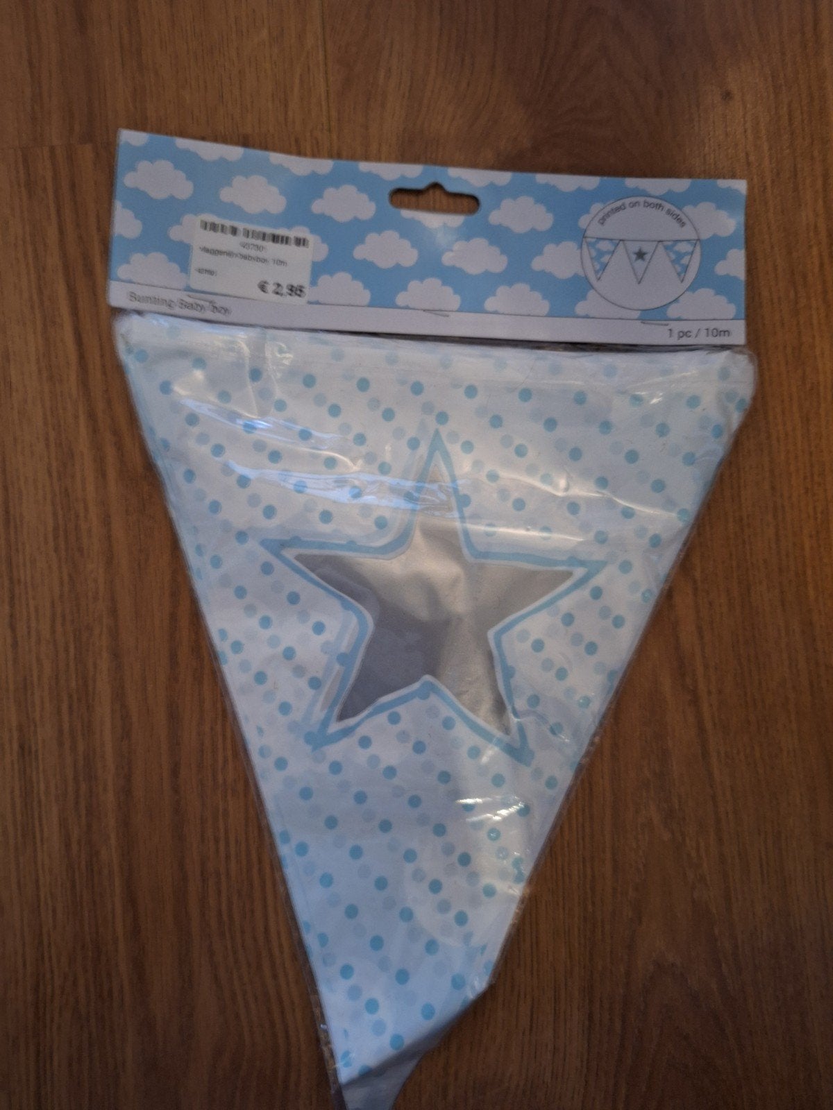 Slinger Baby Boy - Blauw met stippen en sterren, Ophalen of Verzenden, Nieuw, Versiering, Geboorte of Huwelijk