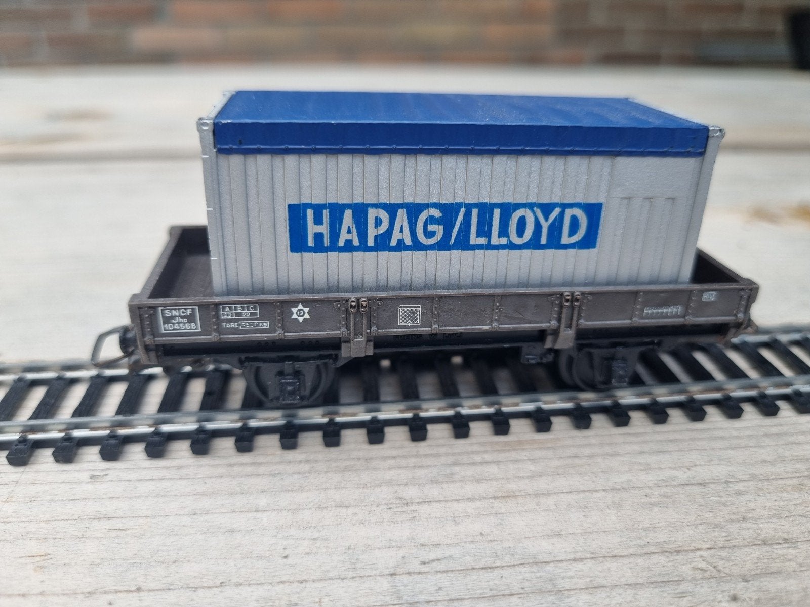 HAPAG/LLOYD Containerwagon - Gebruikt, Gebruikt, Gelijkstroom, Jouef, Wagon