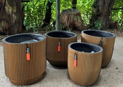 nieuwe capi bloempotten 3 modelen goud groove, Ophalen of Verzenden, Nieuw, 20 meter of meer