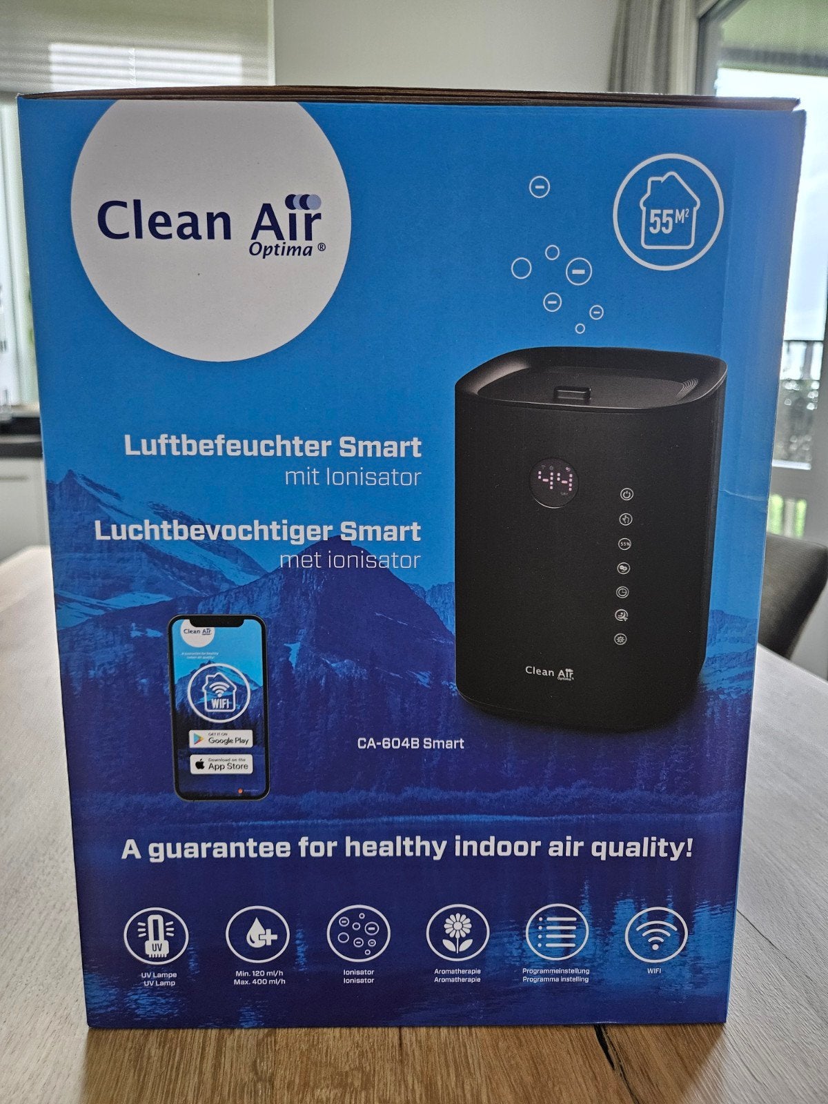 Clean Air luchtbevochtiger, Ophalen, Luchtbevochtiger